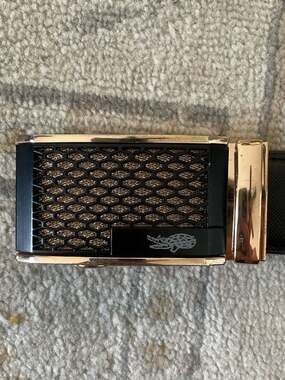 Cartelo Men's Crocodile Automatic Ratchet Buckle Leather Belt